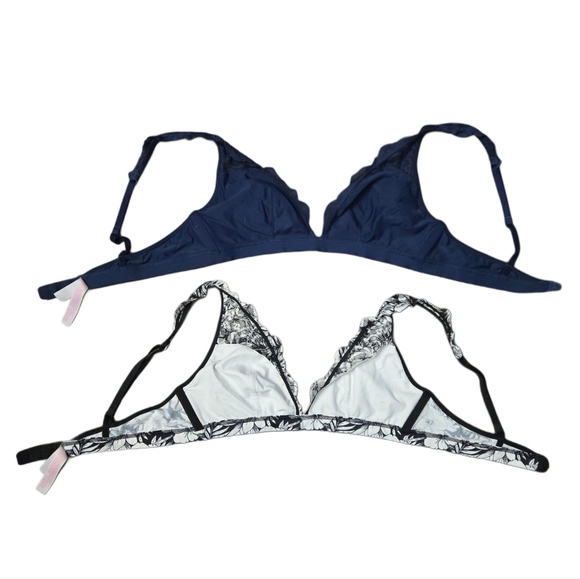 2 Victoria's Secret Floral Lace Hawiian Bralettes Size SP Pretty Feminin Cute - Picture 2 of 6